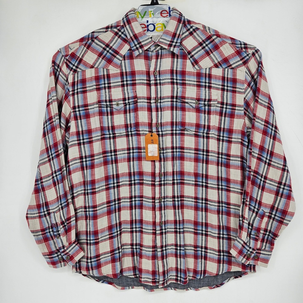 Stetson Shirt Mens 2XL Plaid Western‎ Button Up Long Sleeve Lined Flannel